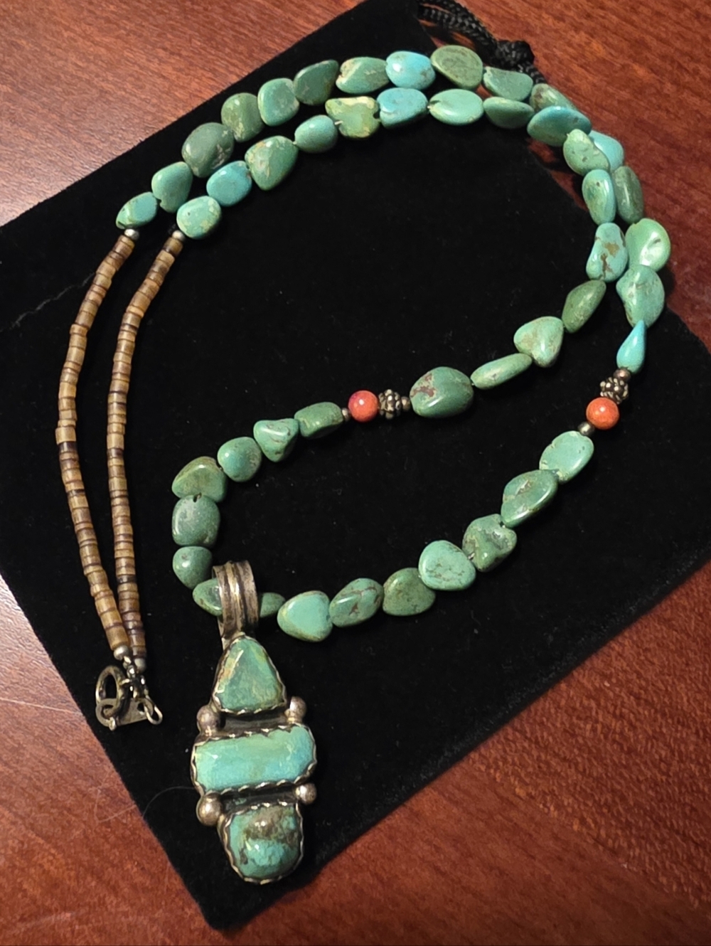 Navajo Turquoise Necklace 18" App.